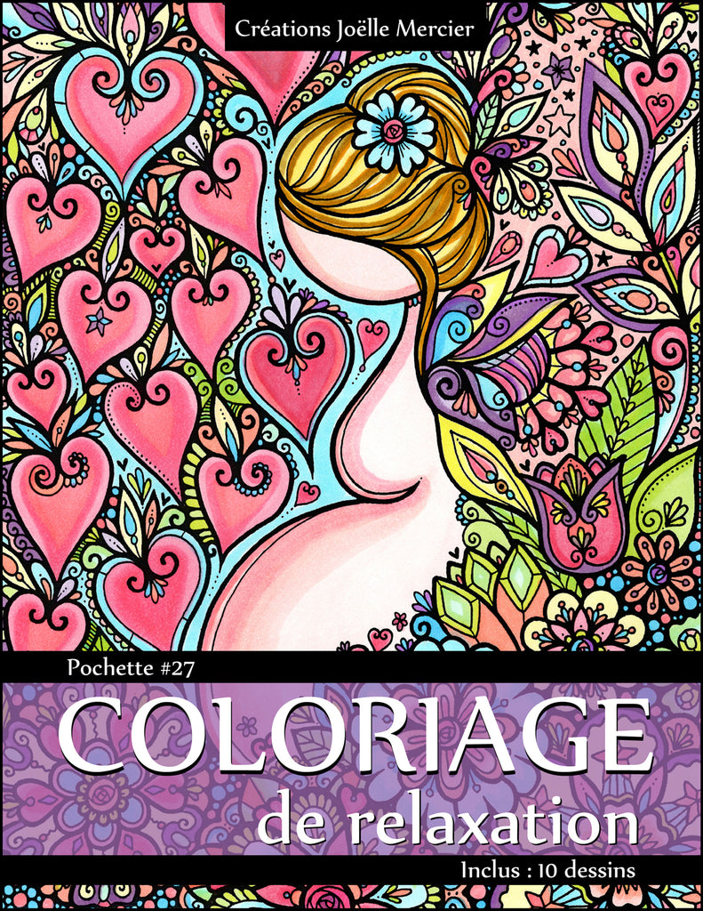 Pochette #27 - 10 dessins - Coloriage de relaxation - Maternité, carrousel, Alien, Univers sucré...