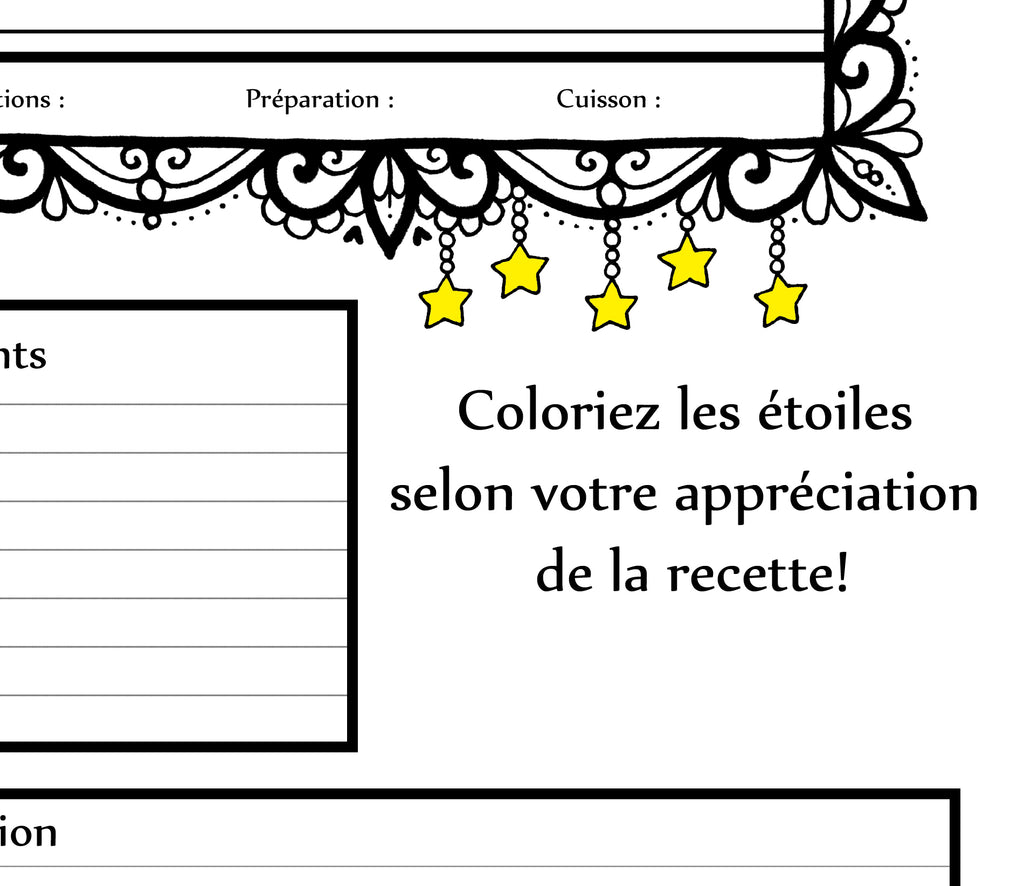 Page Recette - SALSA, nachos - Téléchargement instantané - PDF à imprimer