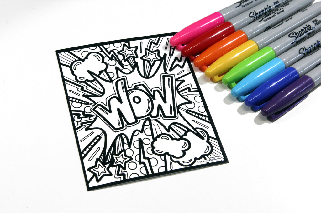 Défi-Mini #0274, WOW, imprimé sur carton, format 4x5 pouces