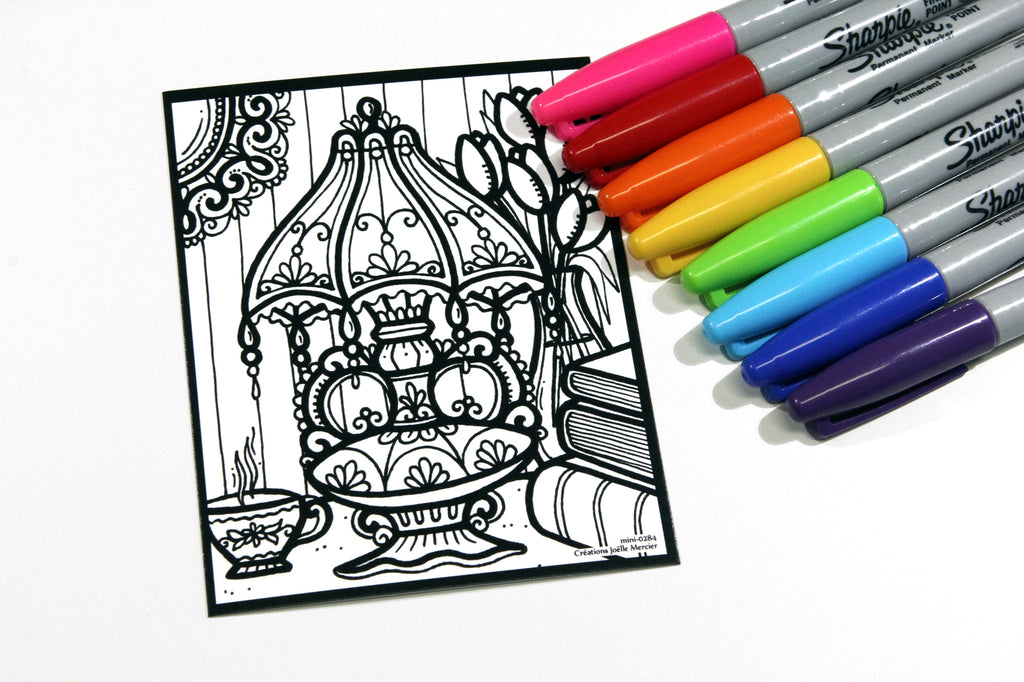 Défi-Mini #0284, LAMPE VINTAGE, imprimé sur carton, format 4x5 pouces