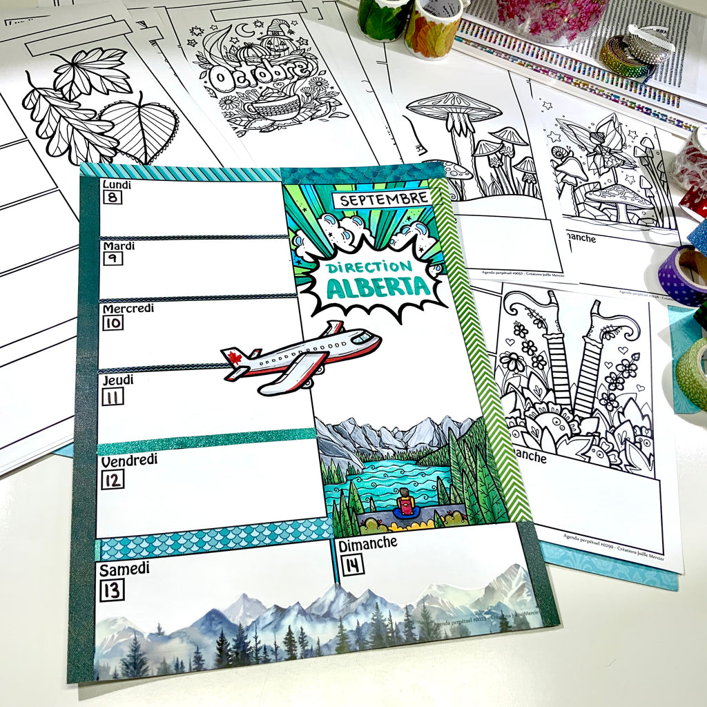 ATELIER - Décoration de pages d'agenda - à Repentigny