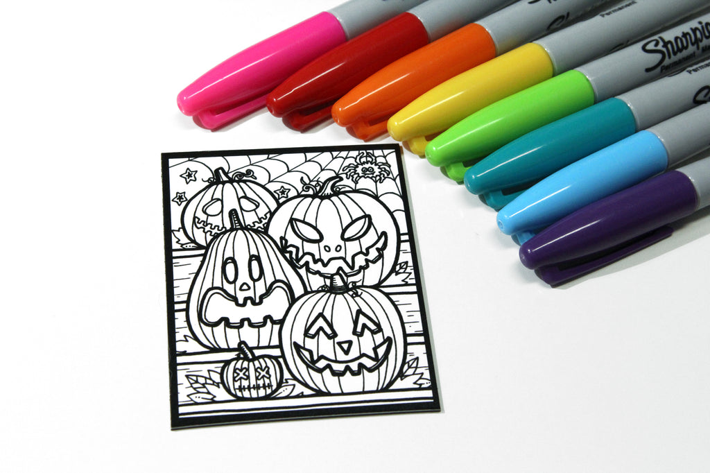 Aimant à colorier, CITROUILLES, Halloween