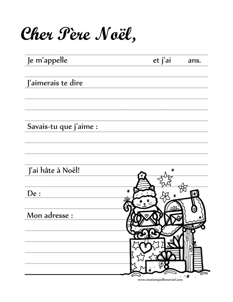 Lettre au Père Noël - Téléchargement GRATUIT