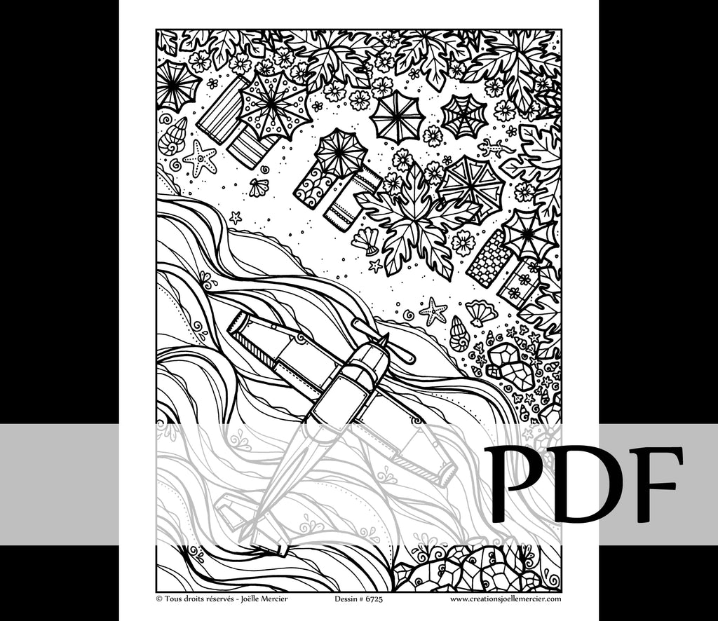 Téléchargement instantané - PDF à imprimer et colorier - À VOL D'AVION #6725