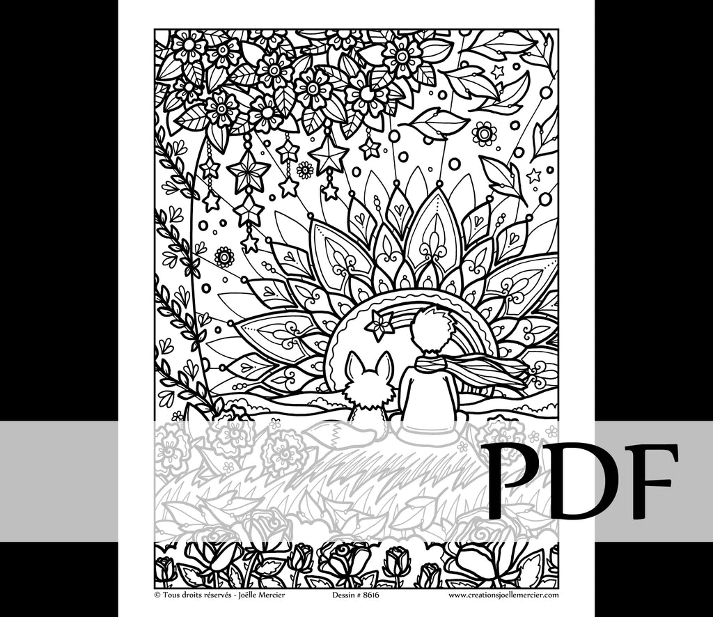 Téléchargement instantané - PDF à imprimer et colorier - LE PETIT PRINCE #8616