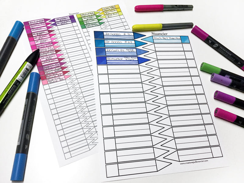 Nuancier à colorier pour classer vos couleurs, coloriage, classement,  charte, version imprimée