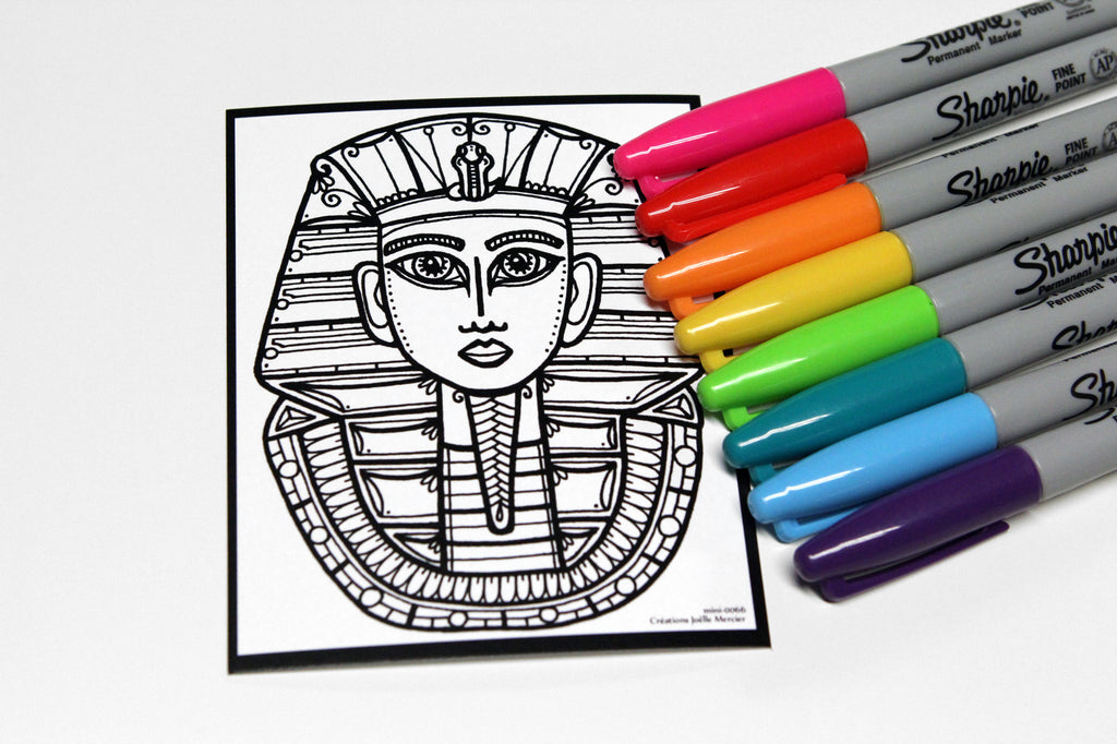 Défi-Mini #0066, PHARAON, imprimé sur carton, format 4x5 pouces, Egypte